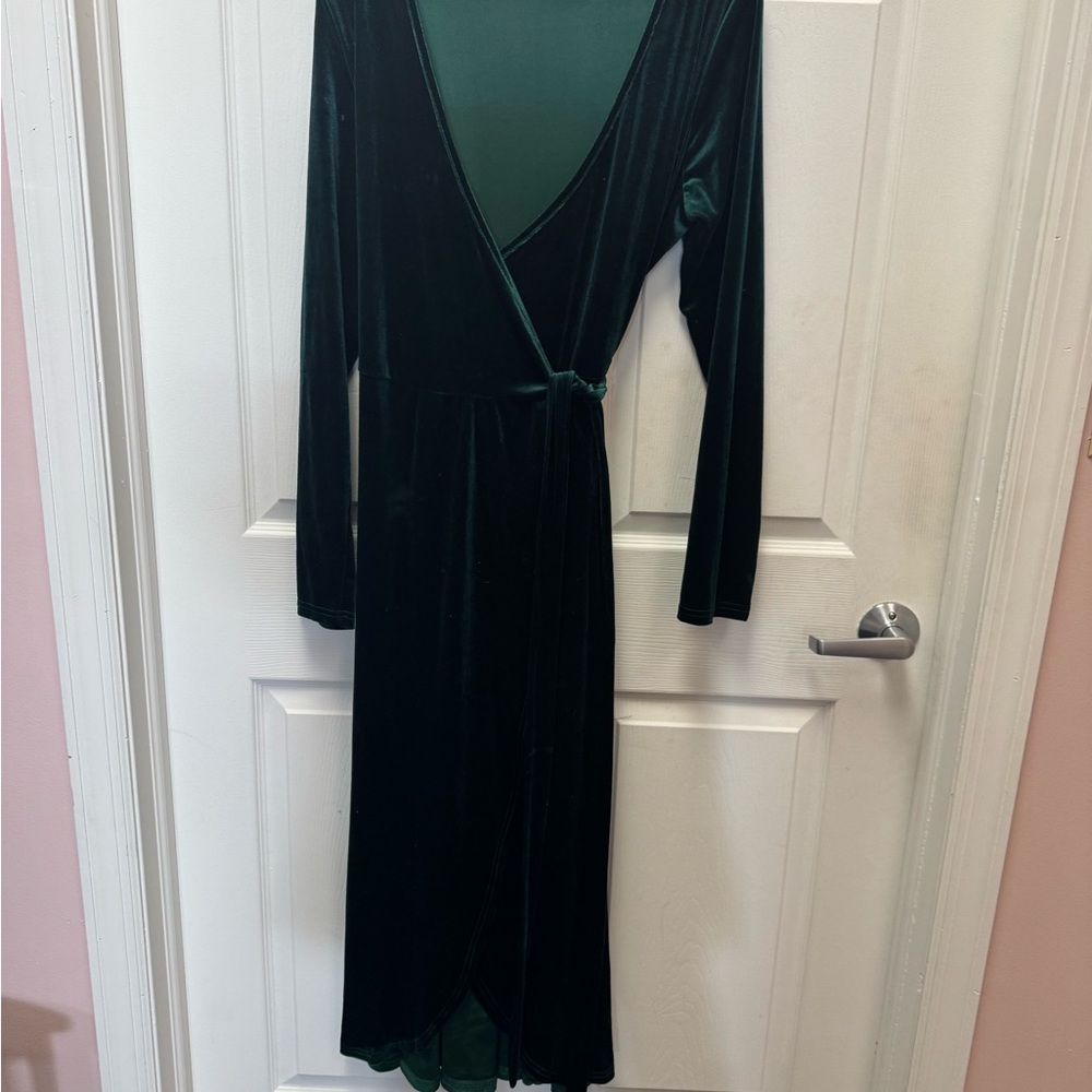 Calvin Klein Collection Deep Green Velvet Dress
